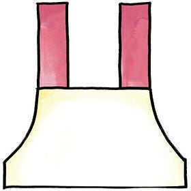 胸当て動きやすい 背中H型エプロン