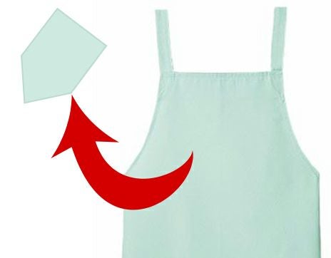 異物混入対策ポケットなしエプロン