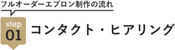 Step01 コンタクト・ヒアリング
