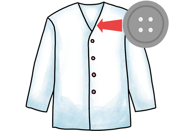 ボタン追加取付