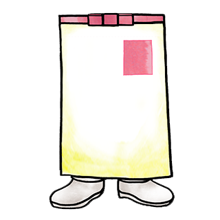腰巻きエプロン:足首丈