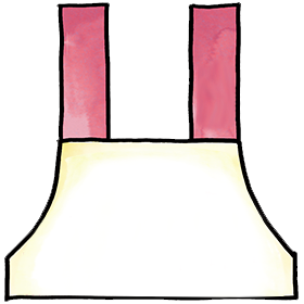 背中H型エプロン