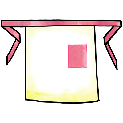 腰巻きエプロン