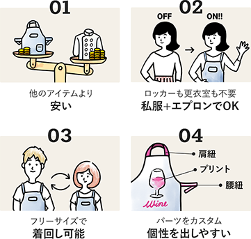 エプロンが人気の理由