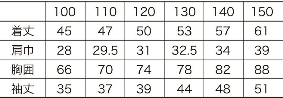 サイズ表