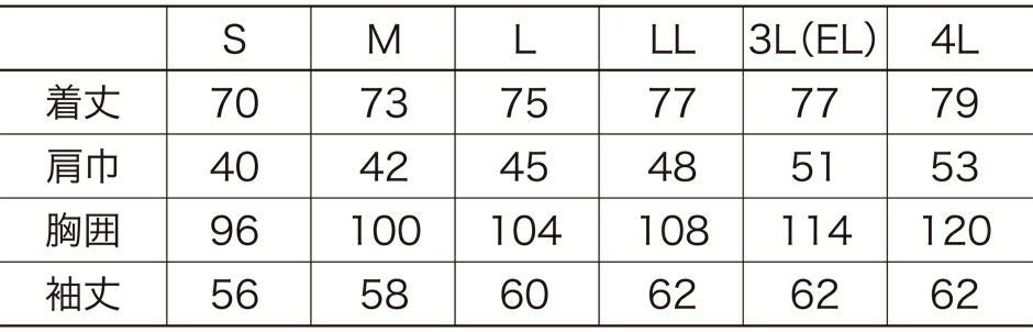 サイズ表