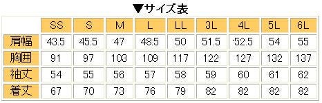 サイズ表