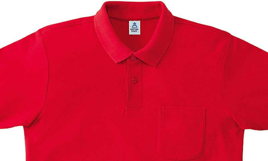 レッドの襟部分アップ画像