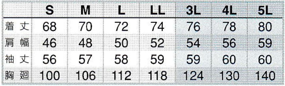 ▲サイズ表