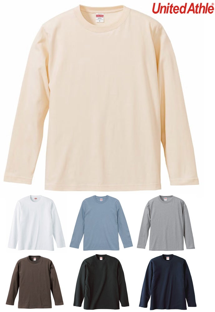 [United Athle][5,6オンス] ロングスリーブ長袖Tシャツ（リブ無し） [CAB5010]