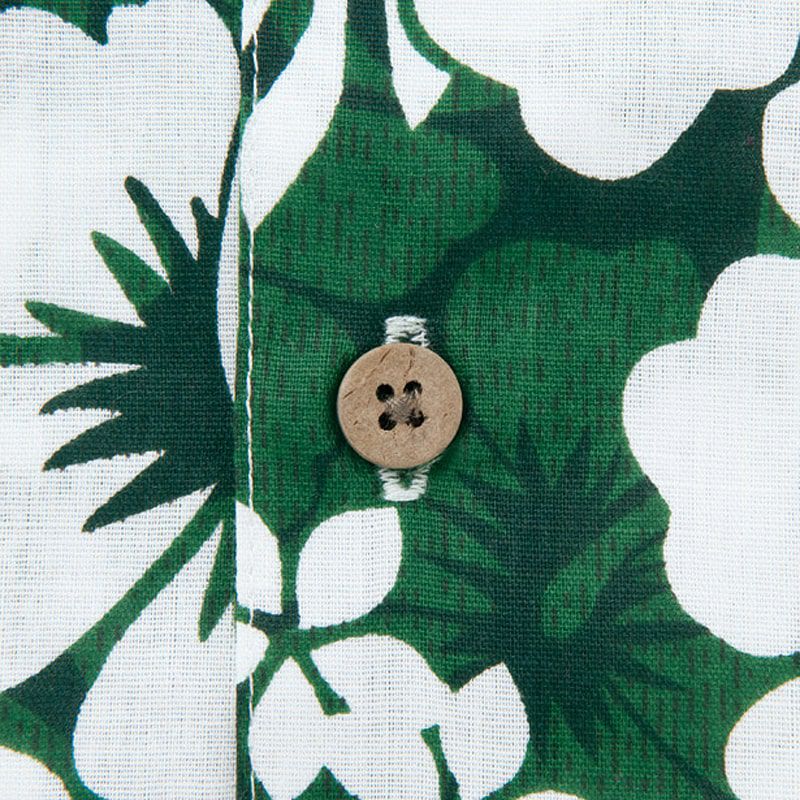 ハイビスカス柄アロハシャツ [AZ56102]│名入れロゴ刺繍・オリジナル