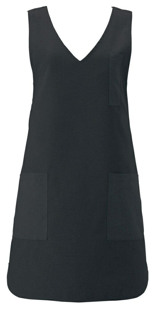 【撥水】胸当てエプロン [ARB-T6880]　ブラック＃C10