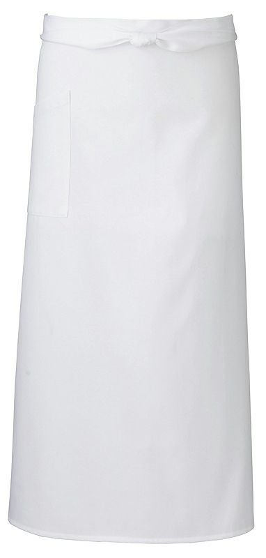 飲食店用のロングエプロン/ホワイト（白色）＃001