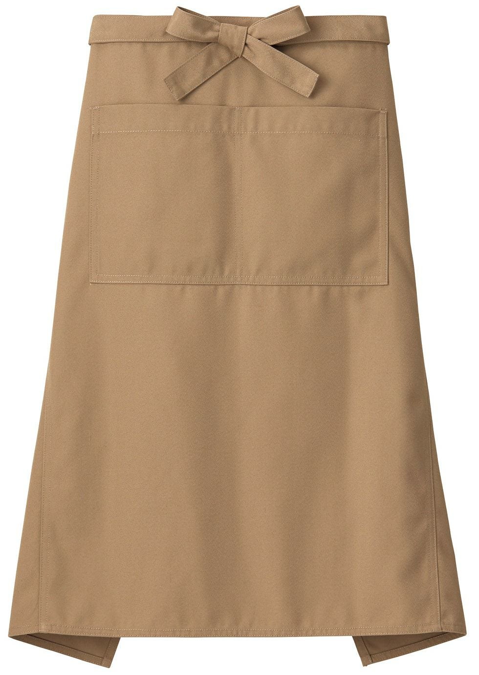 おしゃれな腰下サロンエプロン（ミドル丈）/モカ＃1