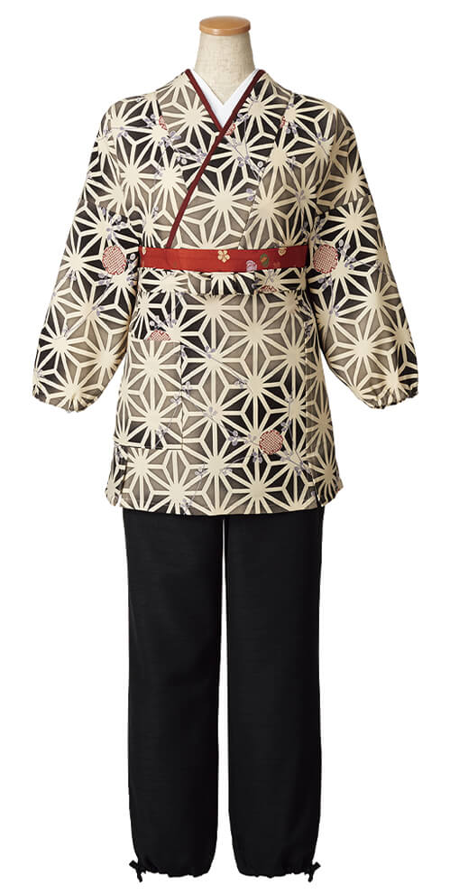 前掛けコーディネート例