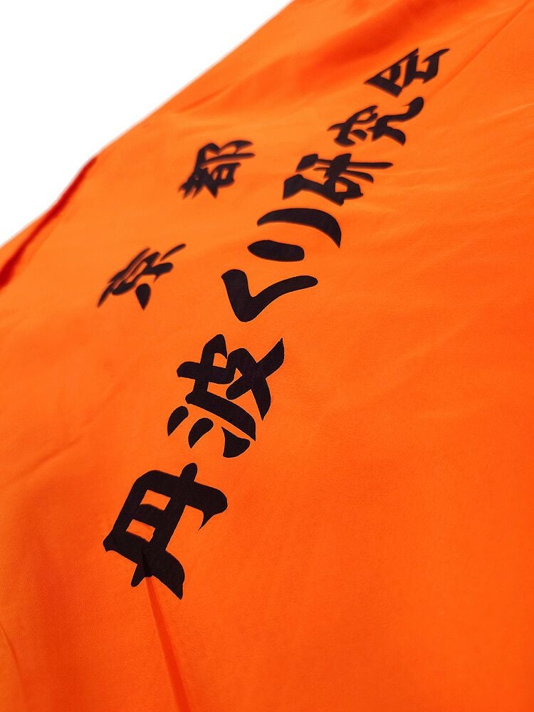 背中に入れたオリジナルプリント部分のアップ写真も撮影でございます。<br>アップ写真を見ていただいて分かる通りキレイにプリントできております