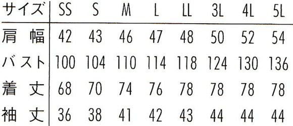 サイズ表