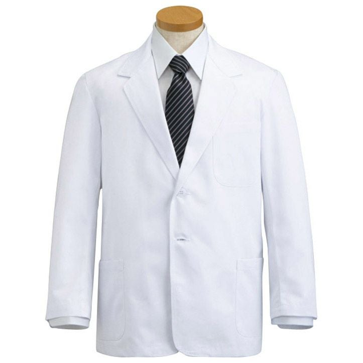 メンズ用バーコート（えり付き・制電・抗菌） [SUN-FH415