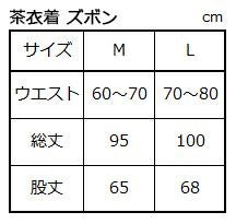 サイズ表