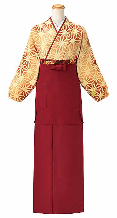 コーディネート例：ダークレッド