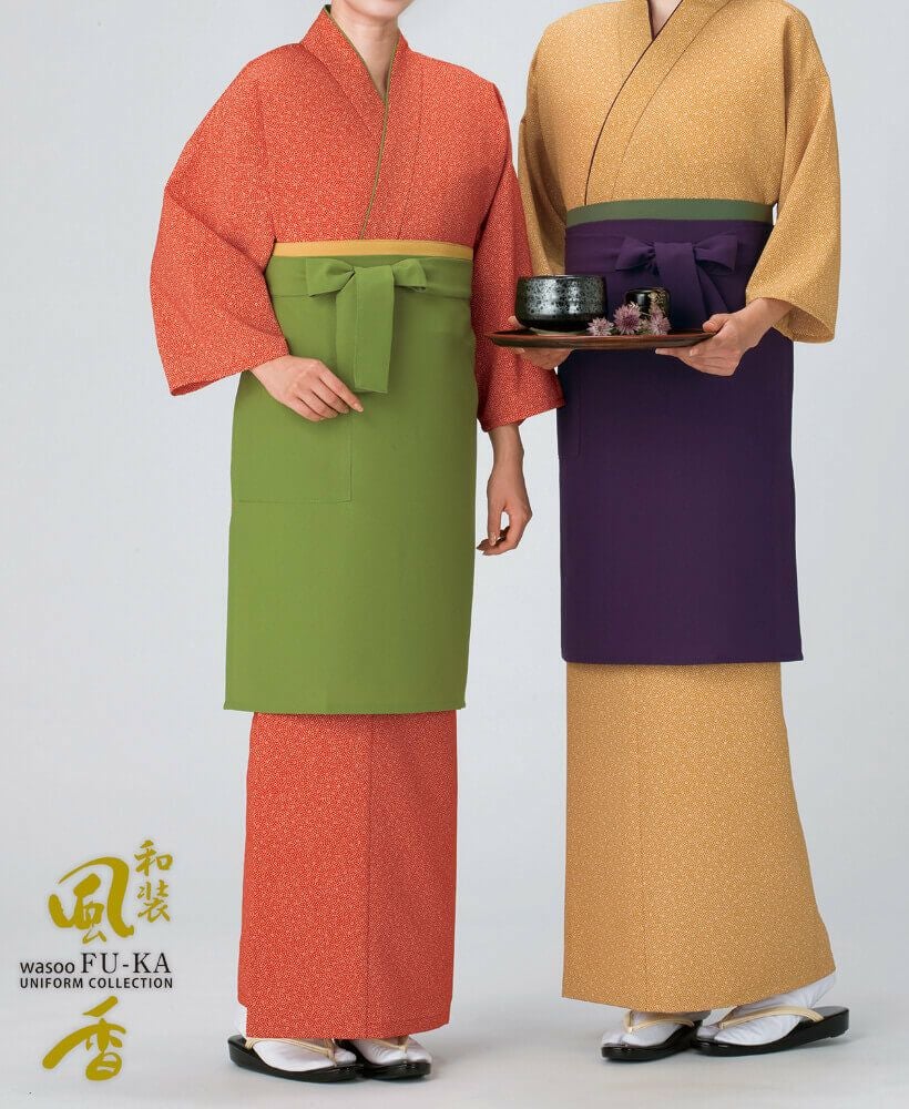 和風・作務衣スカート着用写真