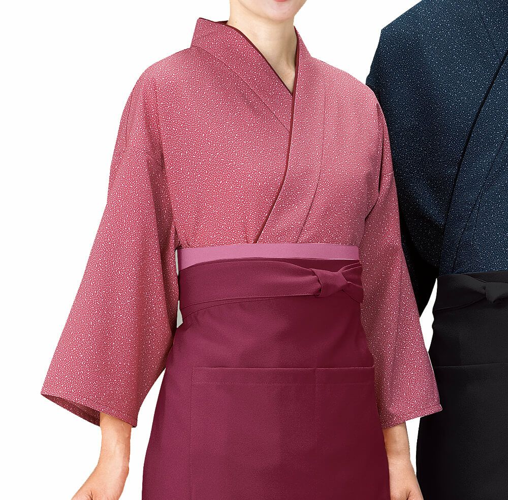 日本製】作務衣・上着 [雪霰] [女性用] [KY-SJ4045]│名入れロゴ刺繍