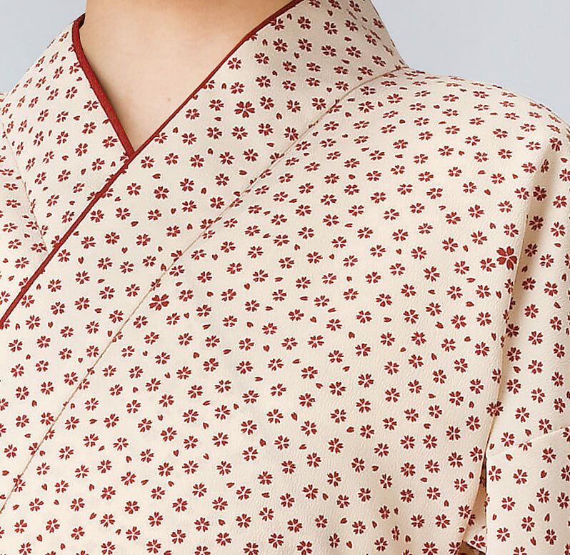 エンジ：生地アップ写真