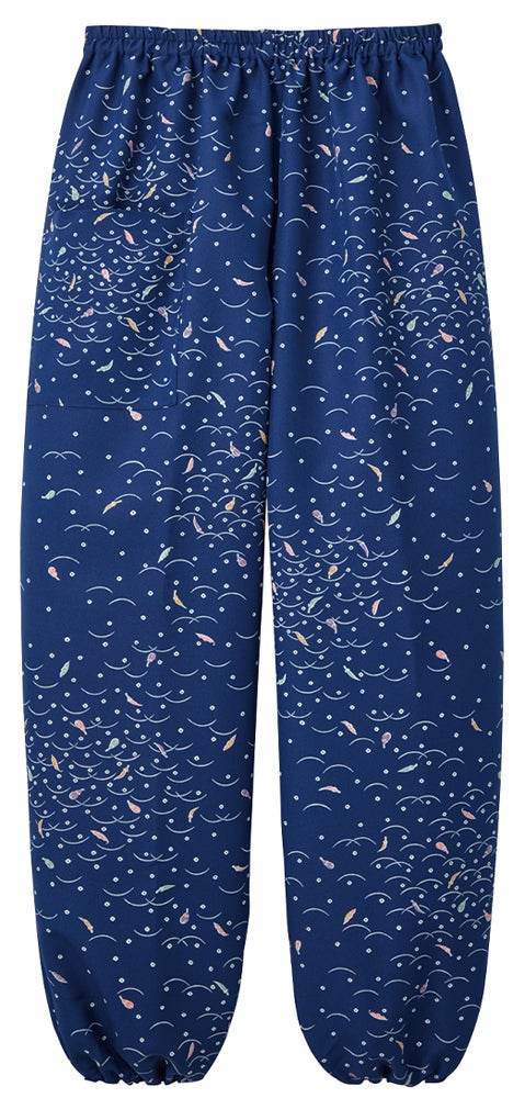 【日本製】茶衣着・パンツ [露芝野菜小紋] [女性用] [SRV-K3735]