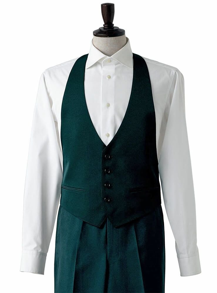 【メンズ】カマーベスト（ホルターネック・制電） [7-CJ4330]