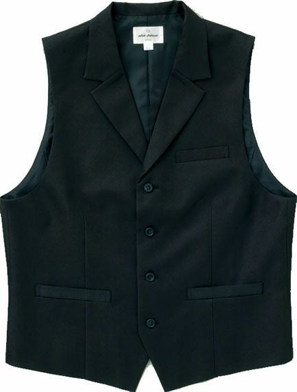 【メンズ】黒フォーマルベスト（はっ水・静電加工） [ARB-AS8071]