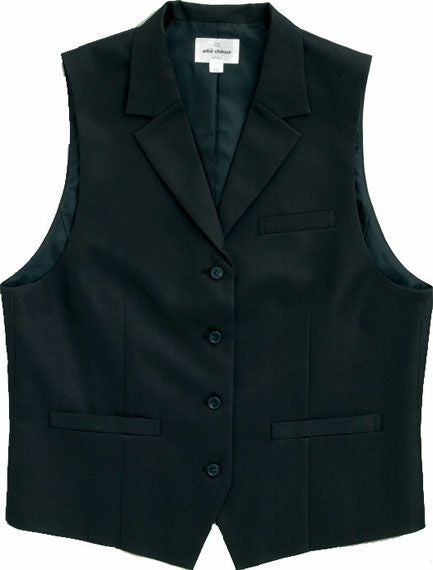 【レディース】黒フォーマルベスト（はっ水・静電加工） [ARB-AS8072]