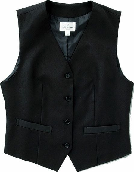 【レディース】黒フォーマルベスト（はっ水・静電加工） [ARB-AS8074]