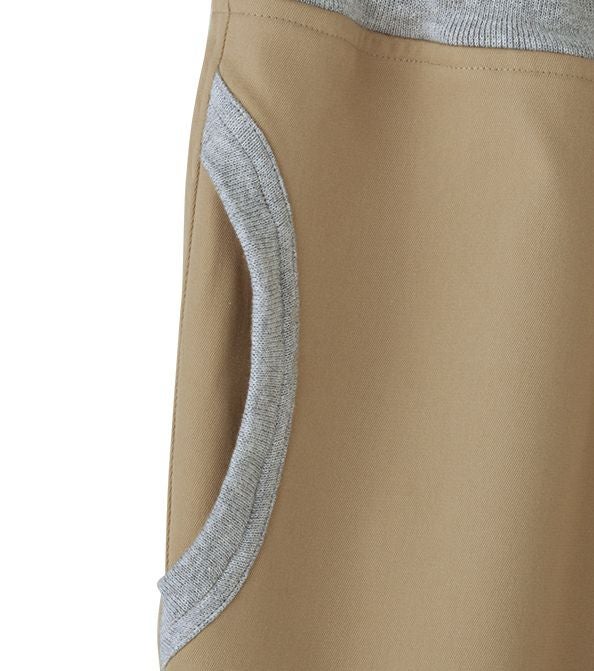 ポケット口もフライス仕様。手触りがよく、見た目のアクセントもとってもおしゃれです。