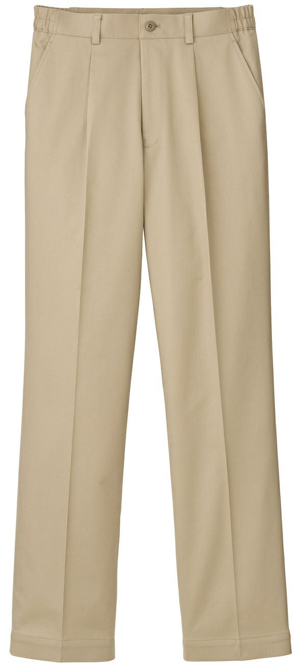 ベージュ＃1/すそ上げ楽々ボタンの業務用チノパン
