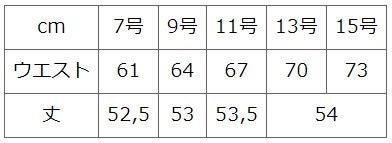 サイズ表