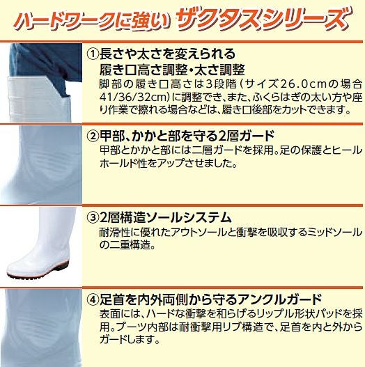 履き口の高さ・太さを調整できる説明画像です！