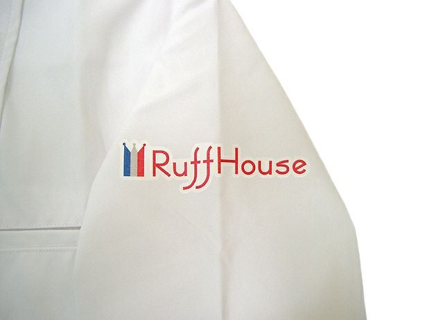 ロゴマークのアップ写真/この写真部分は転写プリントといって特殊なプリント方法です