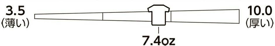 生地は厚手の7,4オンス