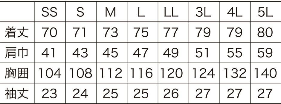 サイズ表