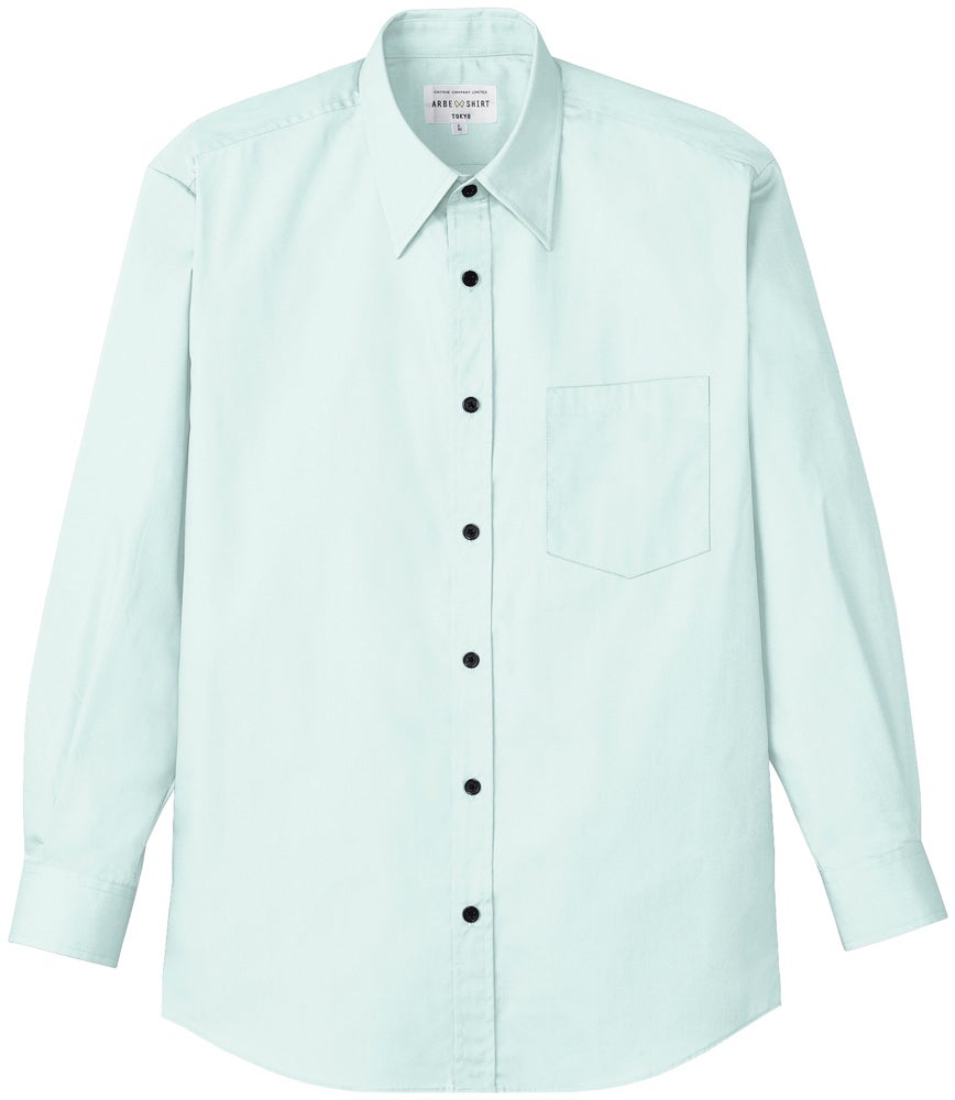 ネイビーの衿元