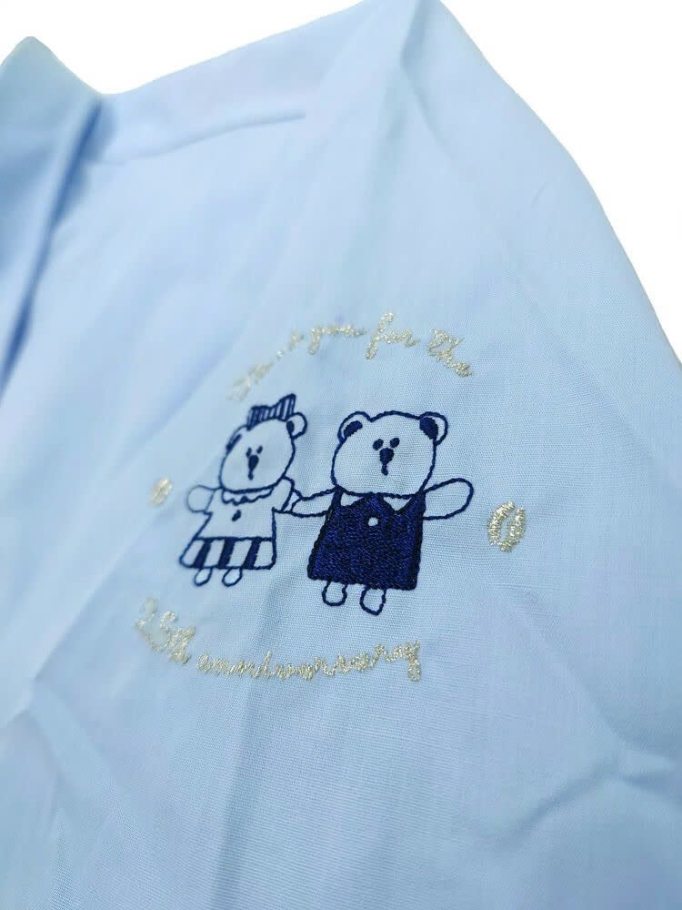 スタバのキャラクター『ベアリスタ』のロゴ刺繍が可愛くって素敵