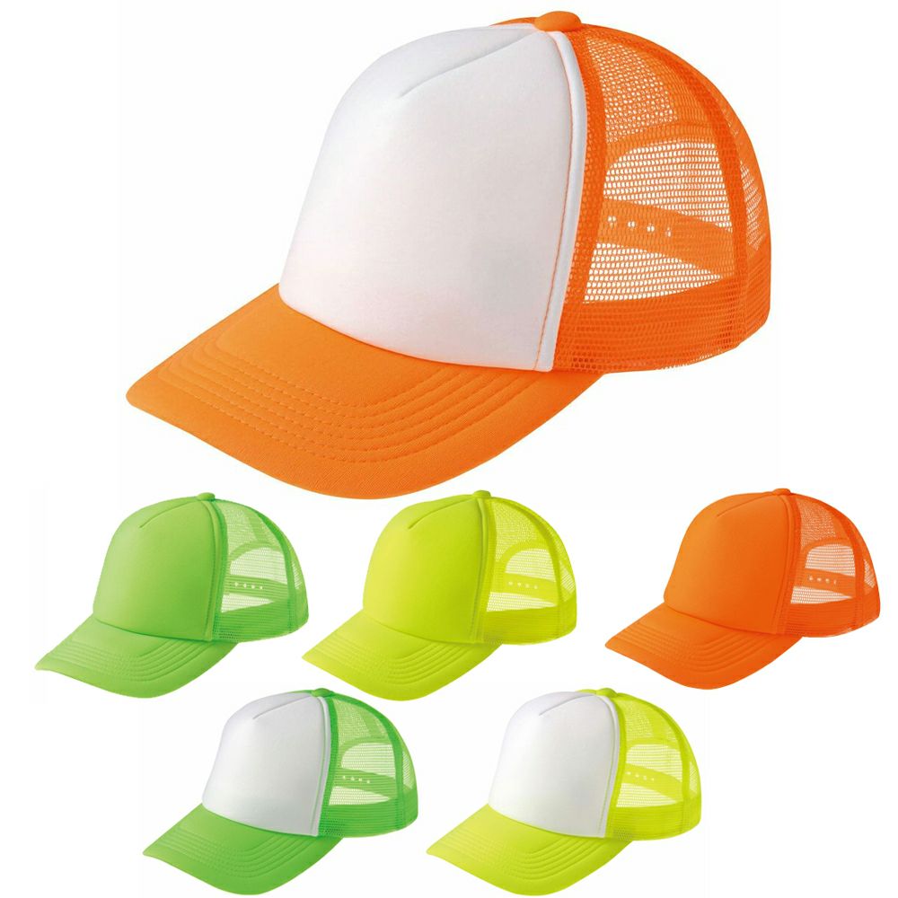 蛍光カラーメッシュキャップ