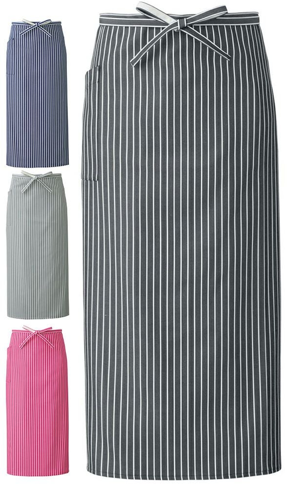 ストライプロングエプロン