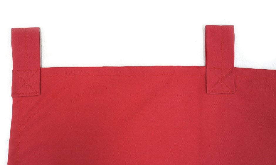 棒を通す仕立て部分のアップ写真。<br>しっかりした縫製で私も大満足！