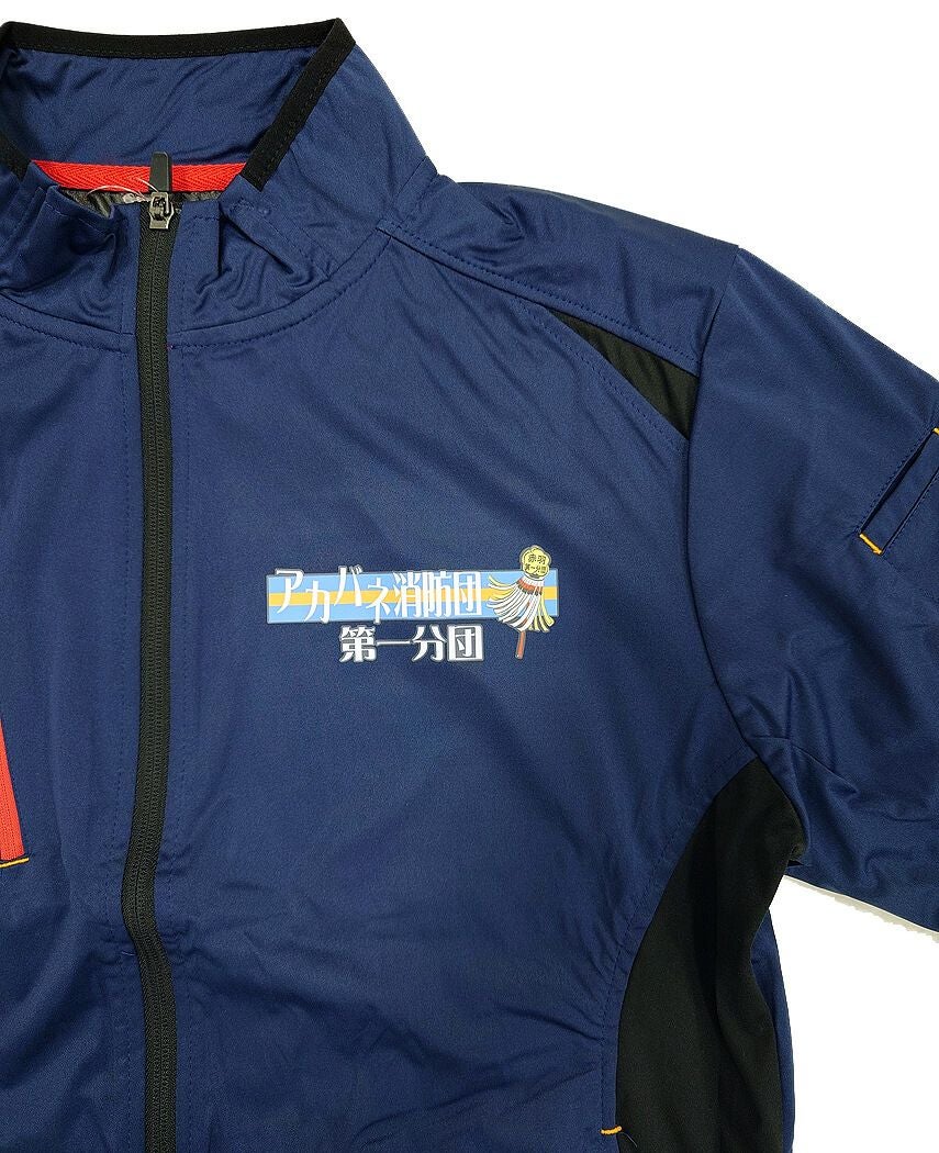 左胸にこのようにロゴ入れしました。