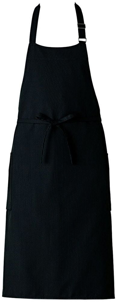 胸当てエプロン（制電素材）[7-CT2389]　ブラック