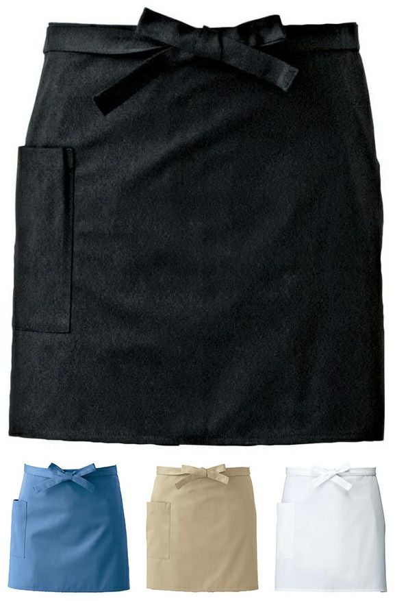 抗菌防臭で撥水撥油のショート丈エプロン