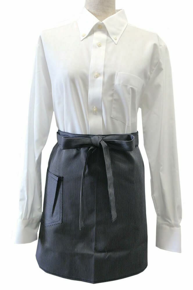 ストライプ柄ショートエプロン