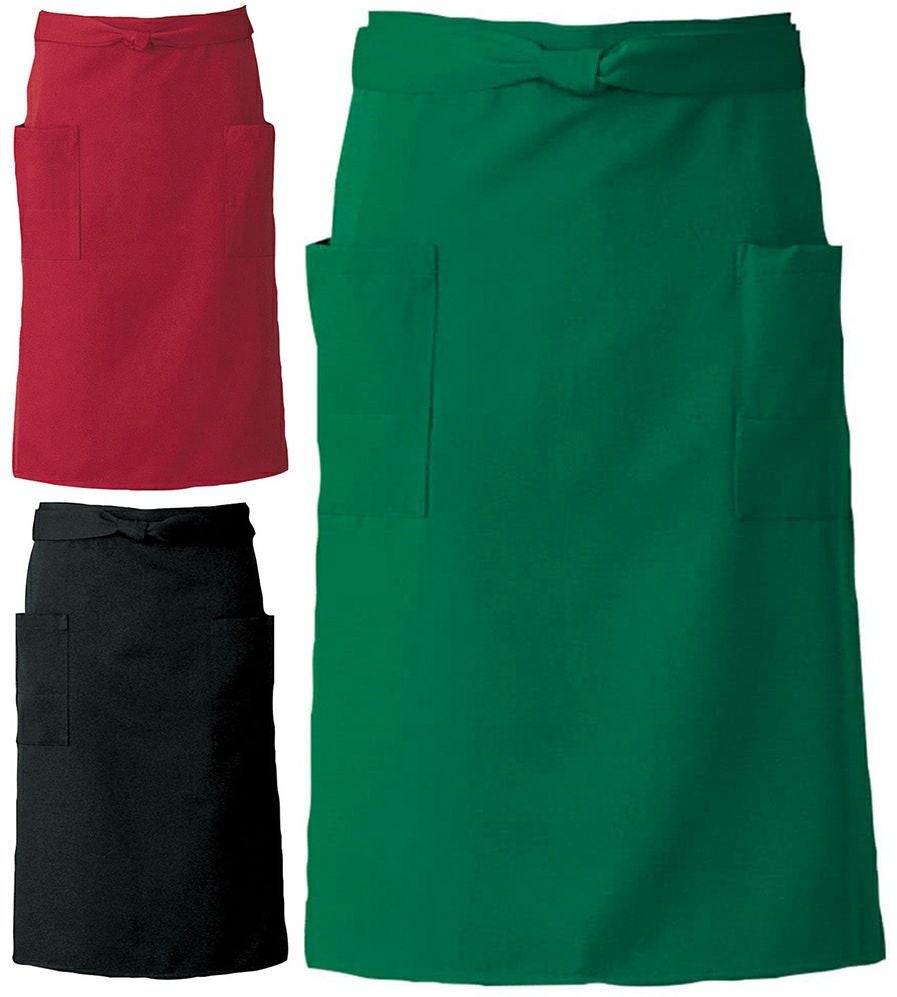 【制電素材】腰下ミドル丈エプロン