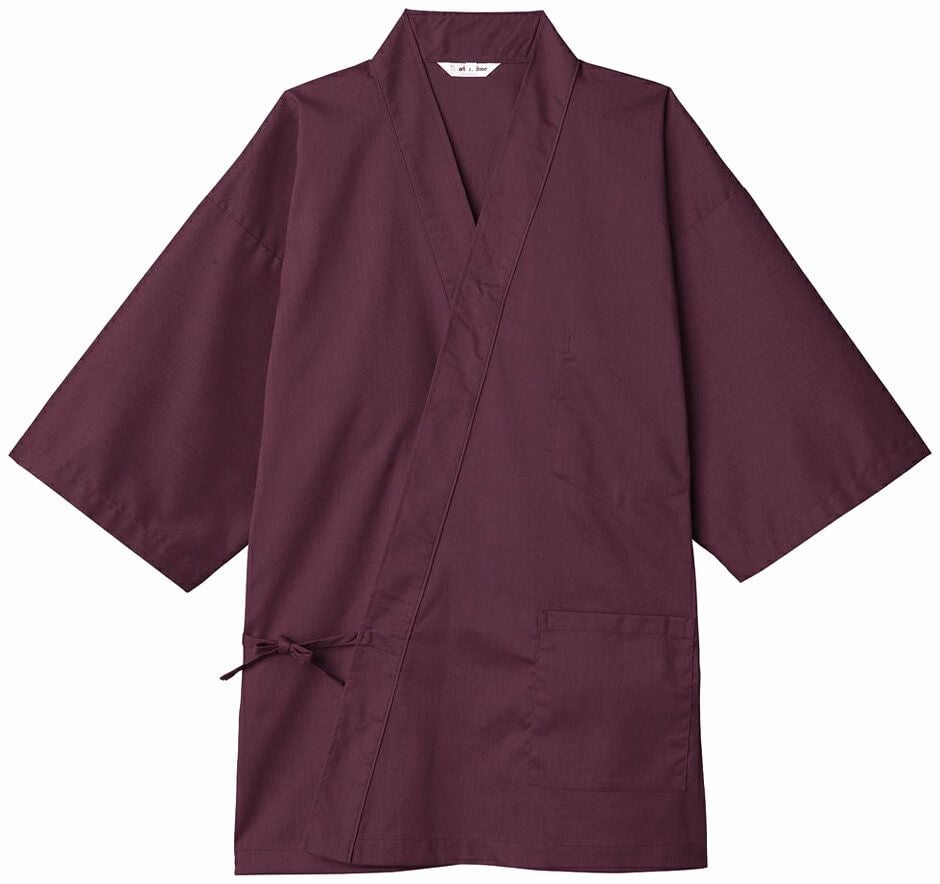 無地の状態のままの作務衣はこちら。<br>加工する事によって全然別物のユニフォームになるのです！